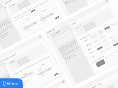 Wireframe design of a AI tool