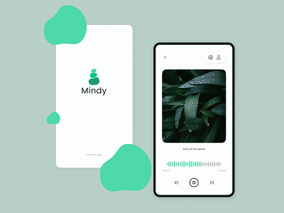 Mindy - Meditation App app clean design experiance graphic design interface meditation mindy minimalist mobile app simple ui user user experiance ux