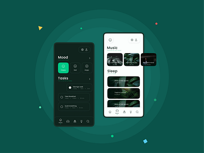 Mindy - Meditation App app calm clean design idea meditation minimalist mobile app modern relax ui ux