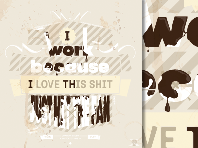 I still work because I love this shit just hit the fan anti contrast art artwork distorted kids dksp for fun hest illustration poster