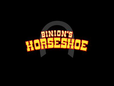 Neon Sign Digital Remake - Binion’s Horseshoe art doodle drawing icon illustration lettering neon sign type typography vector