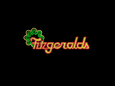 Neon sign digital remake - Fitzgerald’s illustration lettering logo neon sign typography vector vector illustration