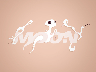 Moon drawing illustration moon type typography