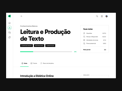 LMS Descomplica College — Discipline brazil college descomplica design discipline education interface design learning platform ui ux