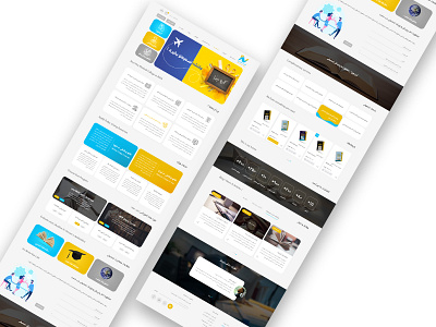 aria visa website template design