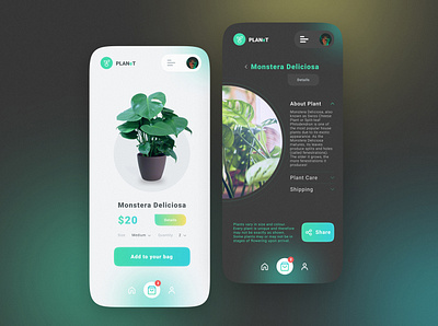 PLANeT | Online plant shop app design application design figma flat graphic design lant mobile app online shop planet ui user interface ux