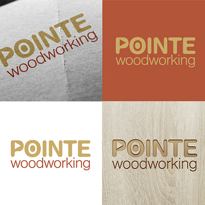 Pointe Woodworking Logo Concept 2 branding concept design graphic design logo typography