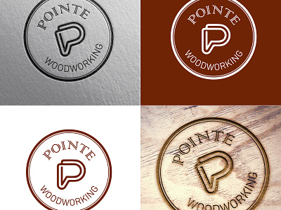 Pointe Woodworking Logo Concept 1 branding concept design graphic design icon logo typography