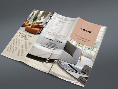 BoConcept tri-fold brochure (outside flat) branding concept design graphic design illustration logo print typography vector