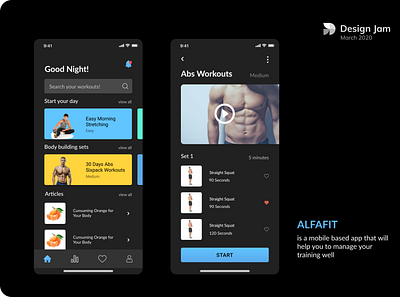 Personal Training Apps for #StayAtHome app design ui