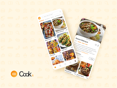 Cookit : A Food Explorer App app design food mobile ui ux