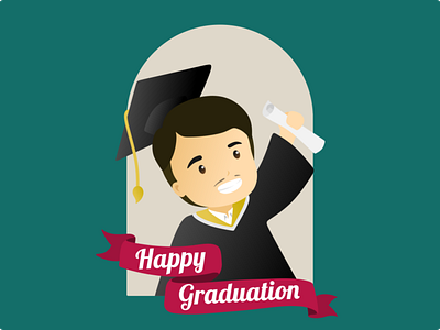 Happy Graduation! 2d flat graphic design human illustration vector