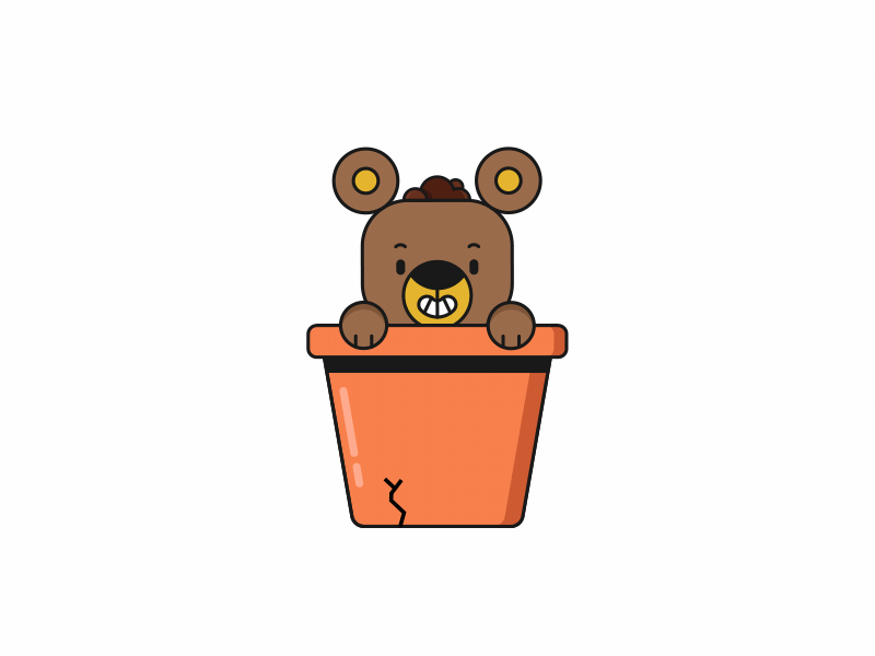 Bearwithme 2d after effect animation app bear branding character characters icon intro jar logo logo animation motion design outro sticker web