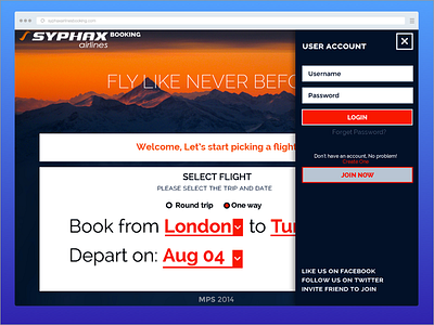 AIRLINE BOOKING UI/UX