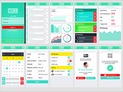 CURE app mobile UI/UX app mobile ui ux