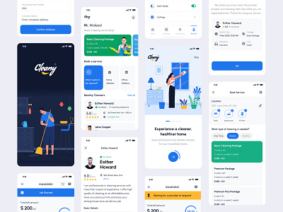 Cleany - 🏠Home Service App 3d app banner behance branding branidng creative design designinspiration dribble food graphic design icon illustration logo motion graphics typography ui ux vector