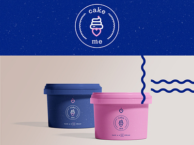 Cake Me lb.01 branding design ice cream ice cream shop icon illustration label logo packing design startup typography vector