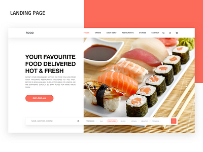 Food website design