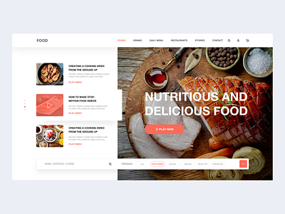 Food website design-2