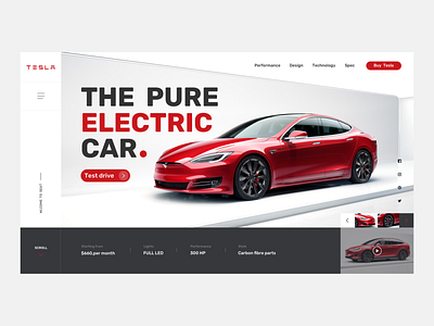 Electric car web design