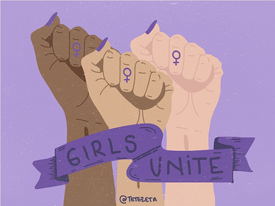 Girls Unite design dibujo draw drawing feminism feminismo feminist feminista girl girl illustration girl power girlpower grlpwr illustration ilustracao ilustracion ilustraciones ilustración ilustradora ilustration