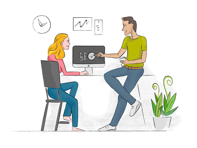 SEO business chat corporate happy help hero illustration lead need custom illustrations office seo seo specialist support team team work web illustration website