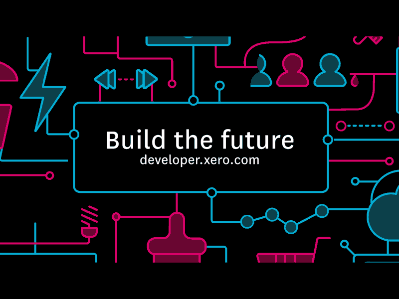 Build the Future! accounting animation api build gif logo loop motion design motion graphics ui xero