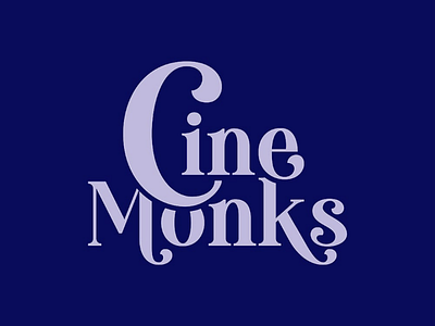 Cine Monks - Logo Design cinephiles logo logos movie movie community typography vintage