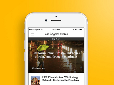 LA Times iOS app app iphone los angeles times tbt ui ux
