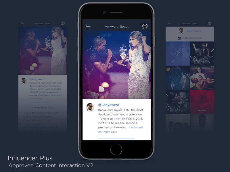 Approved after effects awkward fullscreen influencer plus ios kanye west prototype sketch taylor swift wireframe
