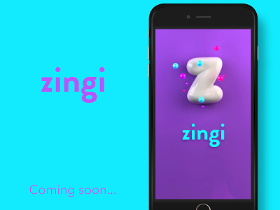 Zingi 3d android app cinema 4d greenhouse ios logo screen zingi