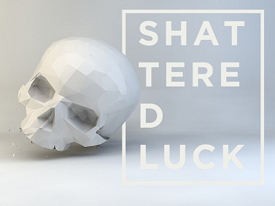 Shattered Luck 3d digital pencil greenhouse illustration low poly luck skull