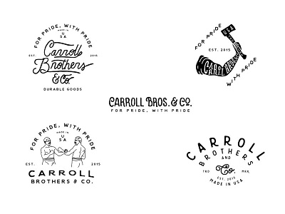 Carroll Brothers branding carroll brothers greenhouse hand drawn illustration lettering logo typography vintage