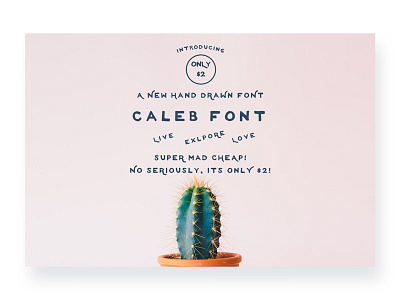 Caleb ~ $2 Hand Drawn Font