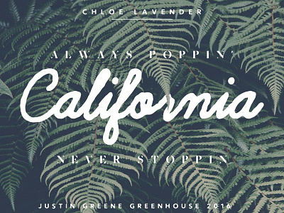 California california custom font greenhouse hand drawn hand lettering lettering script vintage