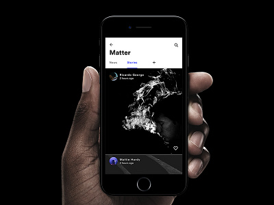 Matter android app feed interest ios minimal ui ux