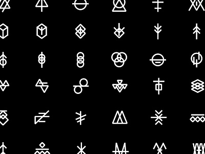 Linguistic branding dark identity language nomadic symbols ui