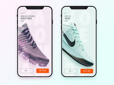 Nike iPhone X air apple ios iphone x kobe max minimal mobile nike ui ux web
