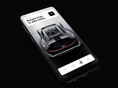 Audi etron android app audi auto autonomous car design electric ev mobile nav notification samsung ui ux