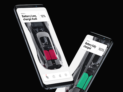 Audi etron android app audi auto autonomous design electric etron ev nav bar notification samsung ui ux