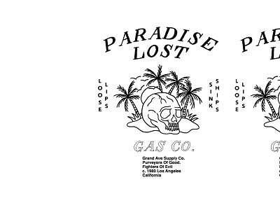 Paradise Lost clothing greenhouse hand crafted hand lettering illustration skull tattoo typography vector vintage