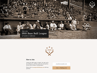 Retro Baseball League Website + Logo baseball retro website