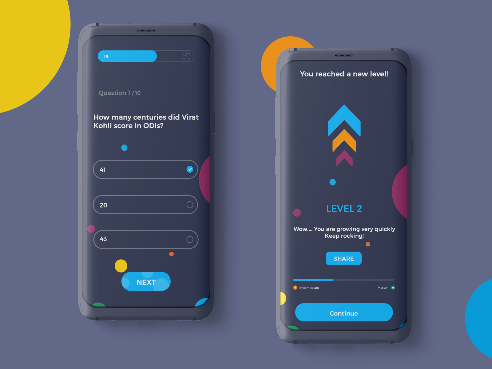 Quiz trivia app UI concept by Adarsh Kumar on Dribbble