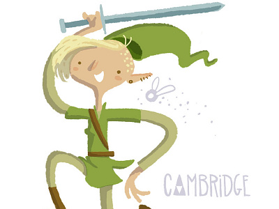 Cambridge Link birthday card cartoon cute hyrule illustration link simple zelda