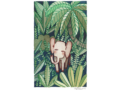 Elephant animal elephant illustration jungle painting watercolor