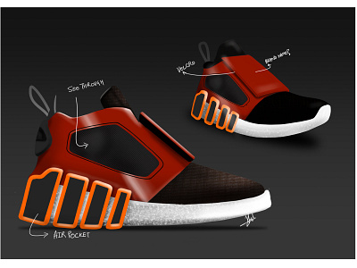 Shoe Design concept for a client 2d 3d design illustration procreate product design rendering vector