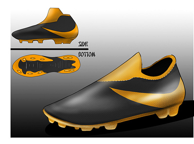 Football Shoe design for a client artwork concept design flat footwear design illustration product design