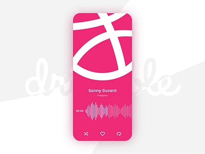 Hello Dribbble ! animation annimation app audio app audio player design freelance hello dribbble hello dribble interaction micro interaction motion design music app music player player ui