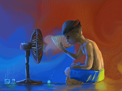 the hot fan digital art digital painting illustator illustration art