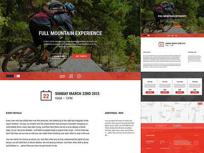 Bike Event Landing Page design flat landing page minimalism strategy ui ux